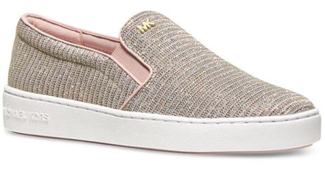 michael michael kors keaton logo-print slip-on sneakers|Michael Kors chain mesh keaton.